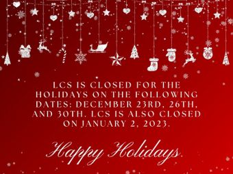 LCS holiday closing dates