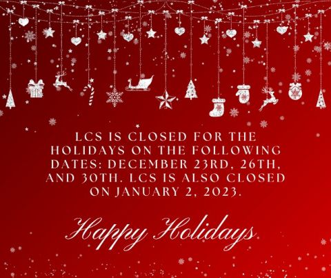 LCS holiday closing dates