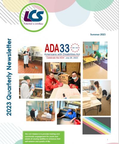 An image of the cover page of the new LCS newsletter than features a picture collage of LCS participants